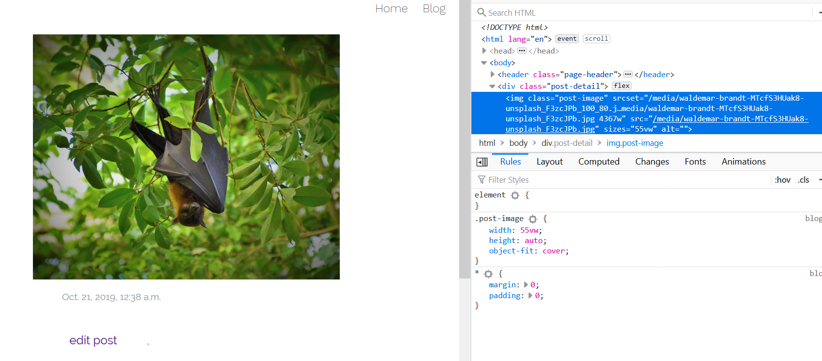 analyzing web images with mozilla's developer tools