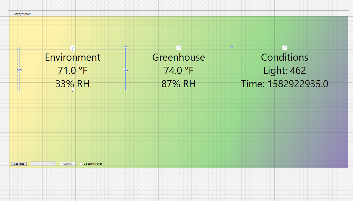 Design layout of greenhouse app